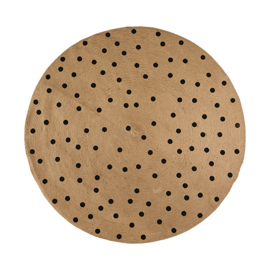 Affari of Sweden JUNI Teppe natur/svart Ø90 cm