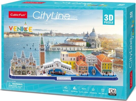 CubicFun 3D Puslespill 126 Brikker City Line Venezia CubicFun 3D Puslespill 126 Brikker City Line Venezia