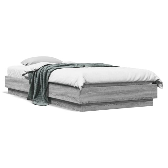  Sengeramme grå sonoma 90x200 cm konstruert tre 8721012286603
