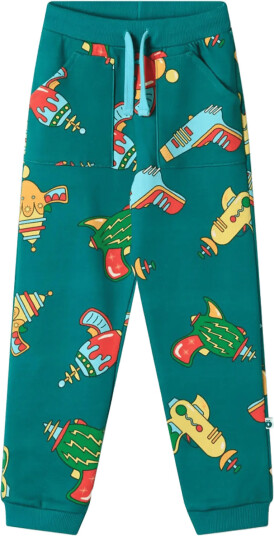 Småfolk Macoun Sweatpants With Space Blasters Green 104 110