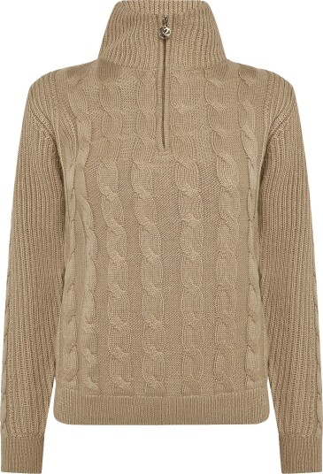Daily Sports Cable Ls Pullover Lined   Brown   XXL