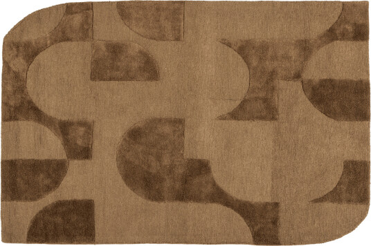 Teppe Livo 160×160 cm - Brun