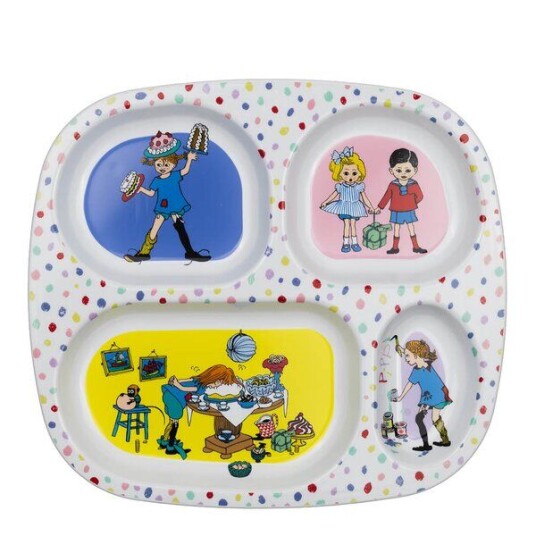 Rätt Start Pippi tallerken med 4 rom Bursdag Rätt Start Pippi tallerken med 4 rom Bursdag