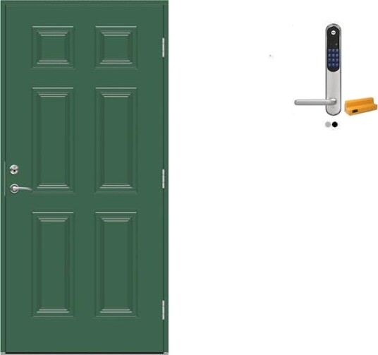 Ytterdør Swedoor Advance-Line Classic Ravel med Yale Doorman Classic Home
