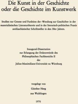Die Kunst in der Geschichte oder die Geschichte im Kunstwerk