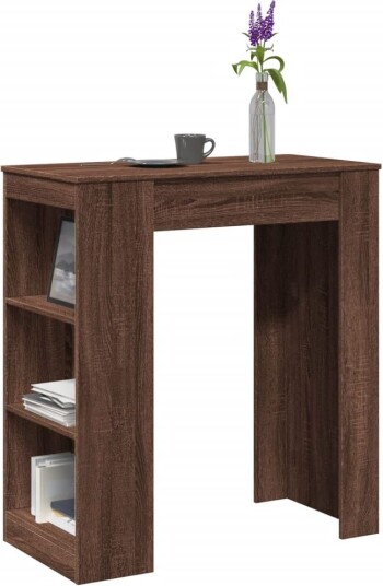 Barbord med stativer brun eik 95x47x103,5 cm konstruert tre 8721158386762
