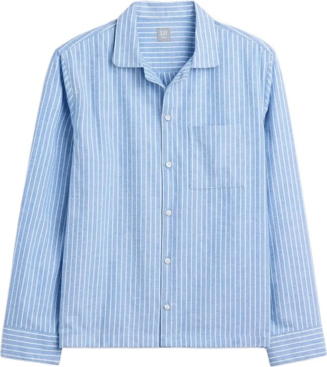 GAP Flannel Long Sleeved Top From The Gap Collection   BLUE STRIPE   M