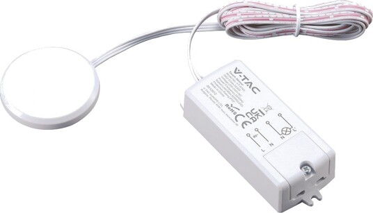 V Tac infrarød touch sensor hvit Max 600W LED innebygd touch funksjon virker gjennom bordplate V Tac infrarød touch sensor hvit Max 600W LED innebygd touch funksjon virker gjennom bordplate