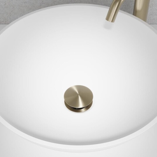 Scandtap Steel Bunnventil Pop up Universal Duo Champagne