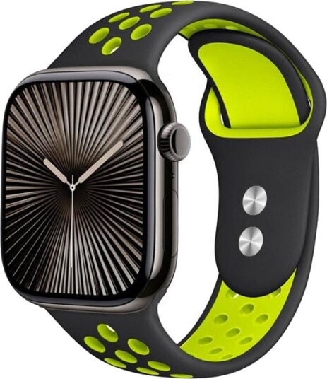 Crong Duo Sportreim for Apple Watch 38/40/41 mm Sort/Lime Crong Duo Sportreim for Apple Watch 38/40/41 mm Sort/Lime