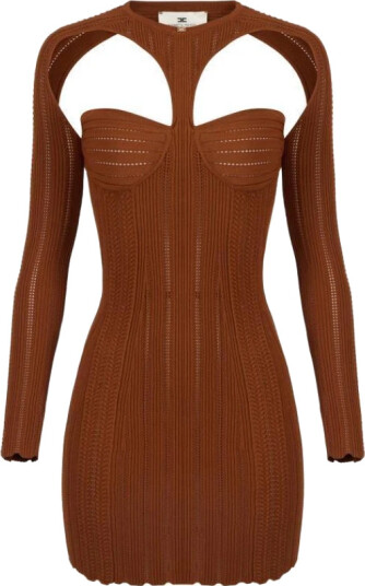 Elisabetta Franchi Dame Kjoler Brun L, Elisabetta Franchi Dame Kjoler Brun L,