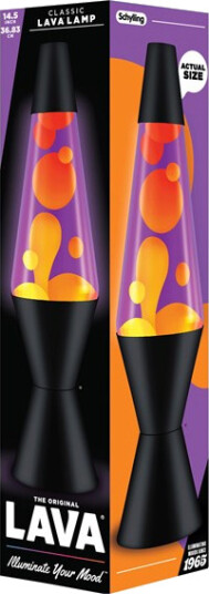 Lava Lamp 37cm Orange/Purple Black Base Lava Lamp 37cm Orange/Purple Black Base