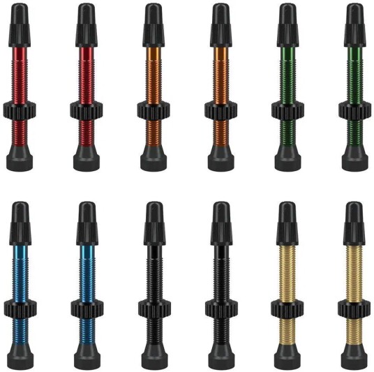 TCS AL Black Presta Valve 2 pack red 34mm