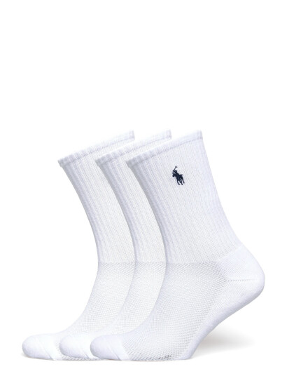 Polo Ralph Lauren Cushioned Sport Crew Sock 3-Pack - White - ONE SIZE