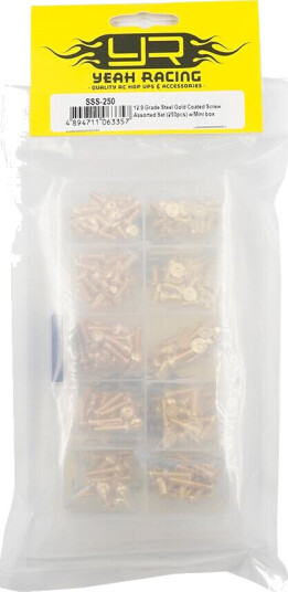 Yeah Racing Grade Steel 12.9 Assorted Gold Screws