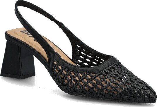 Bianco Biamaralyn Slingback Weaved Faux Leather Black 38 Bianco Biamaralyn Slingback Weaved Faux Leather Black 38