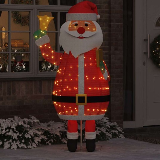  Julemann med 200 LED Varmhvit 100 x 180 cm stoff