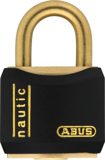 HENGELÅS T84MB/20C MARINE 6 20mm MESSINGLÅS m/SORT PLAST SV ABUS HENGELÅS T84MB/20C MARINE 6 20mm MESSINGLÅS m/SORT PLAST SV ABUS