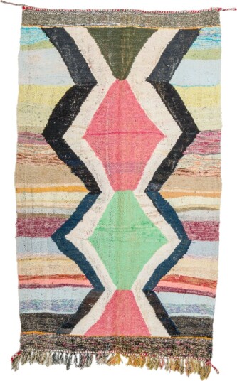 Marokkansk Boucherouite teppe 135 x 215 cm Størrelse: 135 x 215 cm