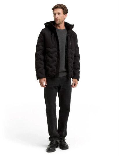 Tom Tailor Hybrid Puffer Jacket Black M Tom Tailor Hybrid Puffer Jacket Black M