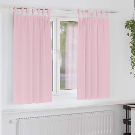  Gardiner med gardiner 2 pcs Baby rosa Polyester