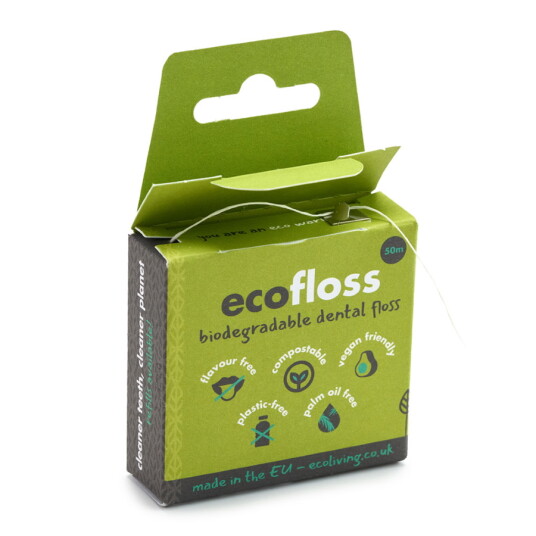 Floss uten PFAS EcoLiving 50 mtr. Biologisk nedbrytbar