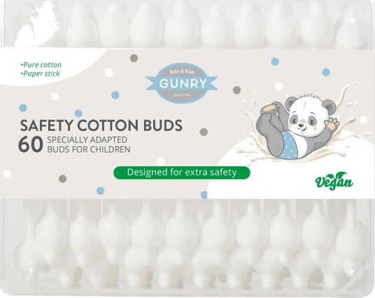 Gunry Baby Safety Cotton Buds 60 stk
