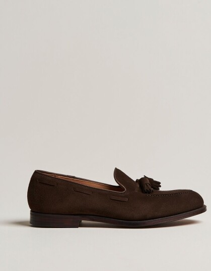 Crockett & Jones Cavendish Tassel Loafer Dark Brown Suede