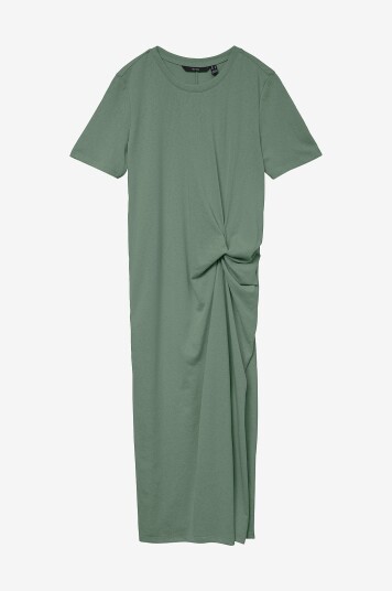 Vero Moda - Kjole vmTass SS O-neck 7/8 Dress Jrs - Grønn
