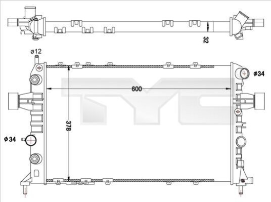 Radiator TYC 725 0040 R Radiator TYC 725 0040 R