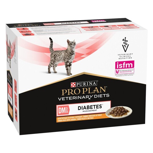 Purina Pro Plan Veterinary Diets Feline Diabetes Management Kylling 10 X 85 G
