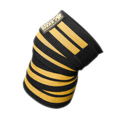 Knee Wraps, black/gold, 2 m, Gorilla Wear Knee Wraps, black/gold, 2 m, Gorilla Wear