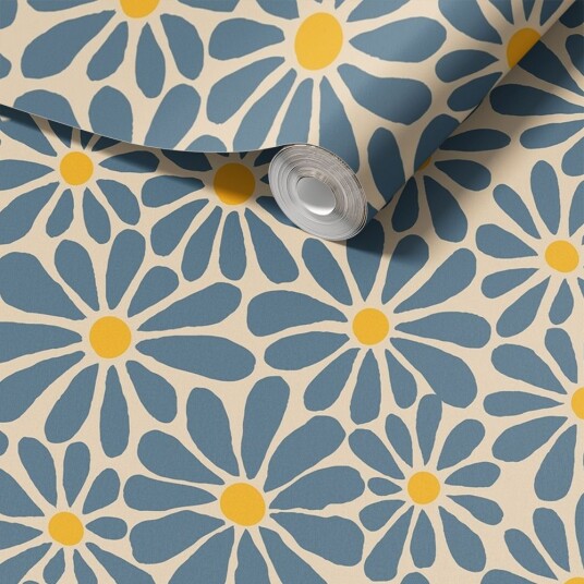 Namly Design Kontaktpapir Blomstret Blå Daisy / Peel and Stick CPRVFYYGE