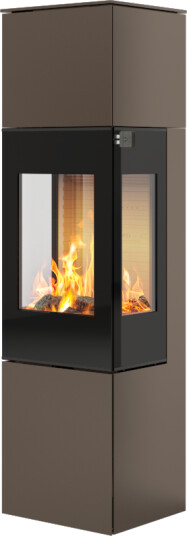 Rais Nexo 160 mocca vedovn med sideglass og glassdør