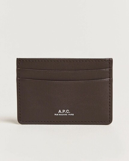 A.P.C.Calf Leather Card HolderDark Brown