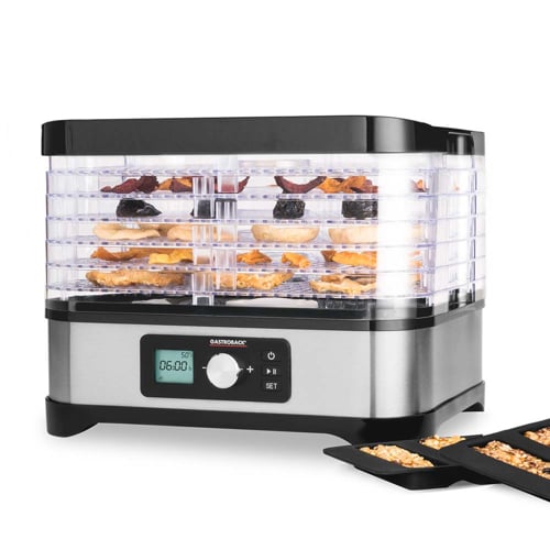 Gastroback 46600 Dehydrator Sort/Sølv for Frukt og Sopp