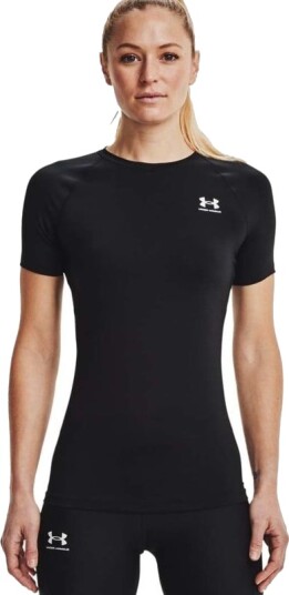 Under Armour Women's HeatGear Compression Short Sleeve L, Black