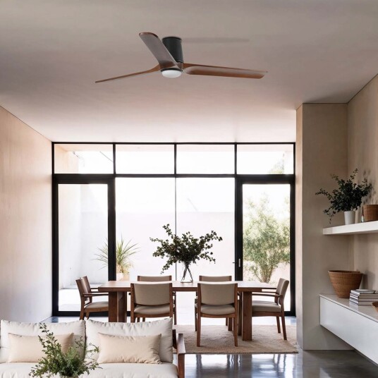 Heywood L LED takvifte svart/tre DC stillegående – Faro FARO BARCELONA Heywood L dimmbar Trefarget Stue Tre Moderne 23.2 Trefarget