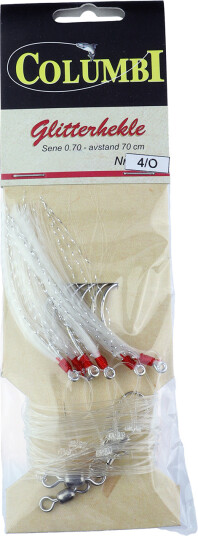 Columbi Glitterhekle   Kroksett   6 stk Glitterhekle   4/0