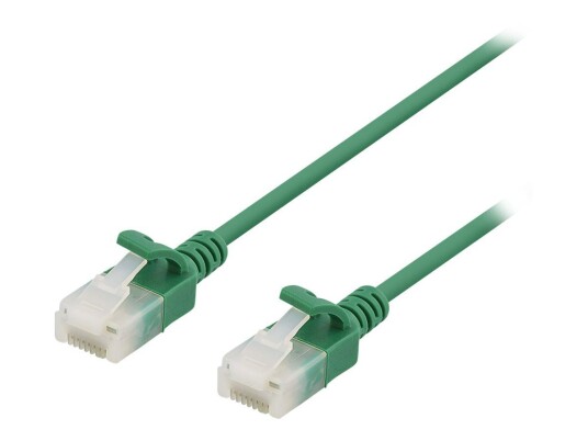 Deltaco Koblingskabel Cat 6A 30 cm Halogenfri Grønn
