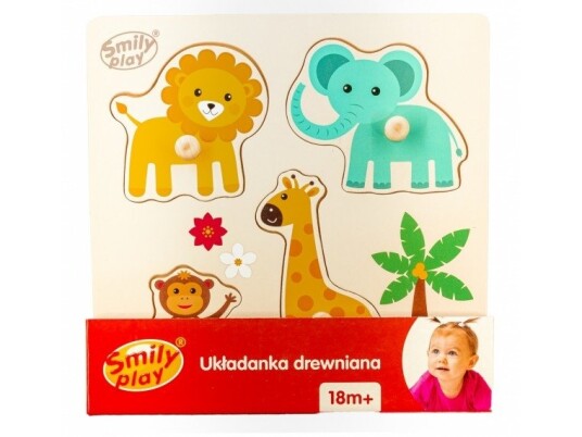 Smily Play Wooden Puzzle African Animals