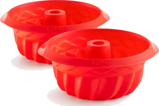 Lékué Lékué mini savarinformer i silikon 2 pk Rød Lékué Lékué mini savarinformer i silikon 2 pk Rød