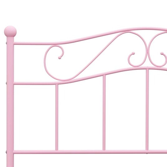vidaXL Sengeramme rosa metall 120x200 cm