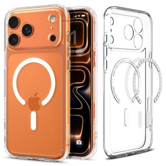 Spigen Ultra Hybrid MagSafe-deksel for iPhone 17 Pro - Gjennomsiktig Hvit