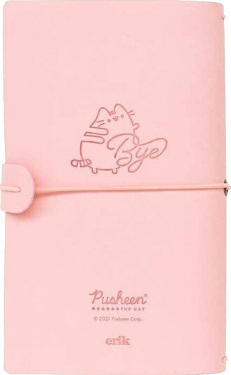 Pusheen – Leather Travel Notebook B6 (Rosa)