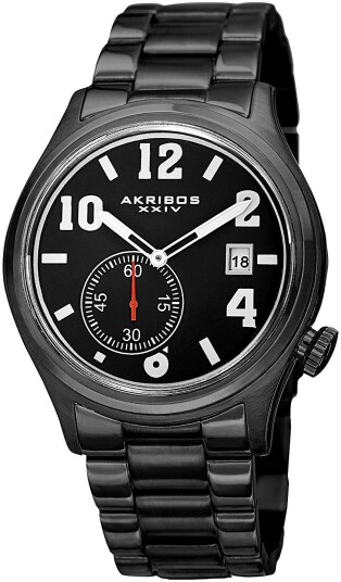 Akribos XXIV Herreklokke AK830BK Sort/Stål Ø42 mm Akribos XXIV Herreklokke AK830BK Sort/Stål Ø42 mm