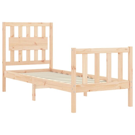 vidaXL Sengeramme med hodegavl 2FT6 liten enkel heltre 8720845975562