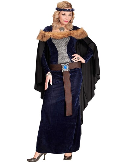Mørk Blått Game of Thrones Inspirert Damekostyme Strl XL
