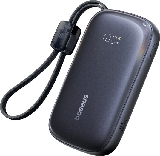Baseus EnerFill FC21 Qpow 3 Ultra 20 000 mAh 22,5 W powerbank med skjerm og kabel inkludert Svart Baseus EnerFill FC21 Qpow 3 Ultra 20 000 mAh 22,5 W powerbank med skjerm og kabel inkludert Svart