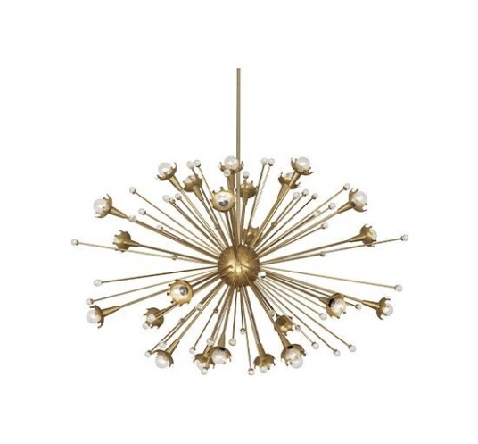 Sputnik taklampa mässing